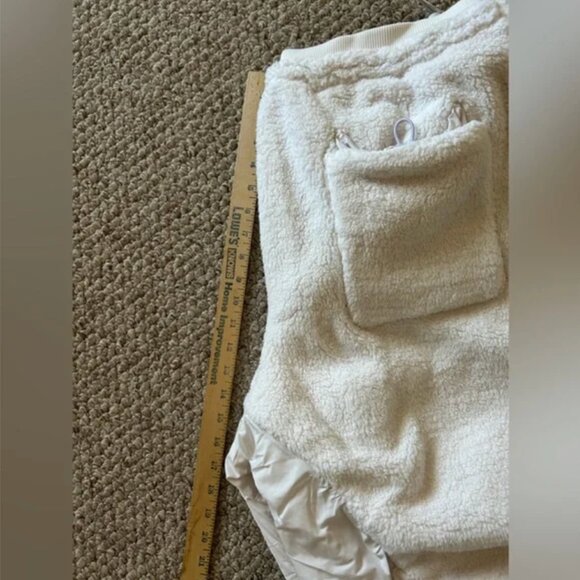 Free People NWT Sundown Fleece Joggers Wide Leg Pants FP Movement Ivory size XL - Picture 9 of 13